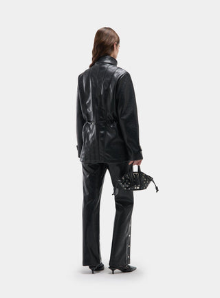 Laagam Berghain Black Long Jacket
