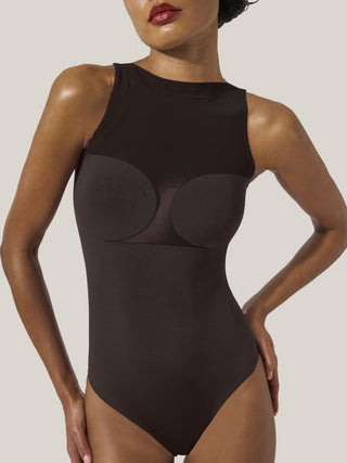  Wolford Bustier String Body Dark Wood