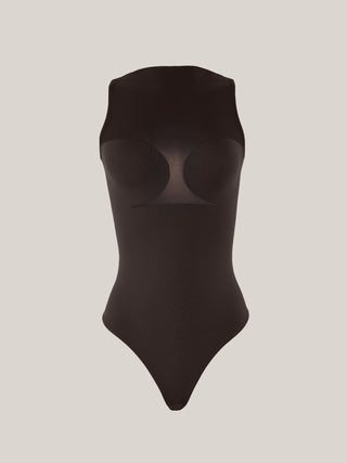  Wolford Bustier String Body Dark Wood