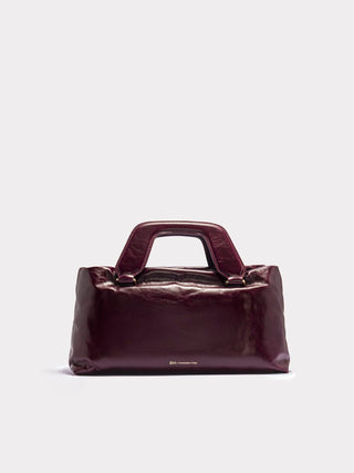  Aim Handmade in Italy Large Alice Crinkled Merlot Bag