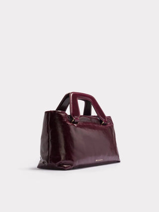  Aim Handmade in Italy Large Alice Crinkled Merlot Bag