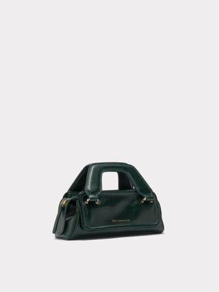  Aim Handmade in Italy Micro Olivia Soft Crinkled Bottle Green Bag