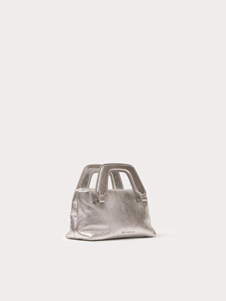  Aim Handmade in Italy Nano Alice Crinkled Silver Bag