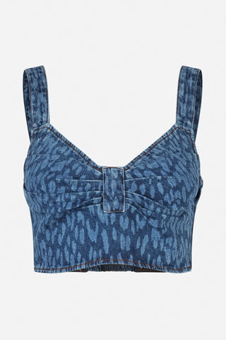 Baum und Pferdgarten Mekira Leopard Vintage Blue Top