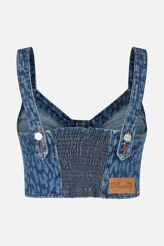  Baum und Pferdgarten Mekira Leopard Vintage Blue Top