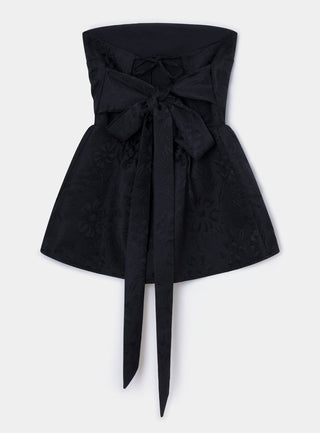  Laagam Cecile Black Strapless Top