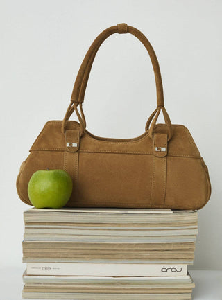  Laagam Jane Camel Suede Bag