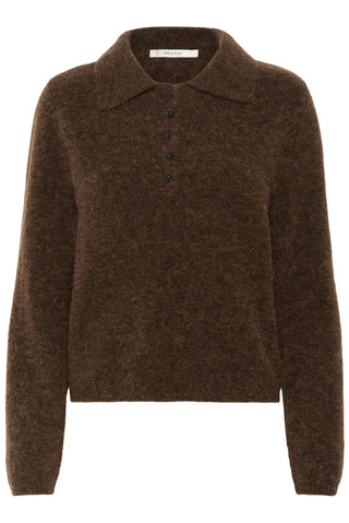  Gestuz Gzalpha Buff Mélange Polo Pullover