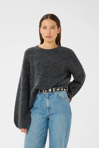  Gestuz Gzalpha Charcoal Melange Pullover