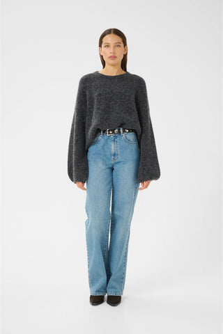  Gestuz Gzalpha Charcoal Melange Pullover