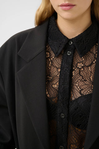  Gestuz Gzedea Black Lace Blouse