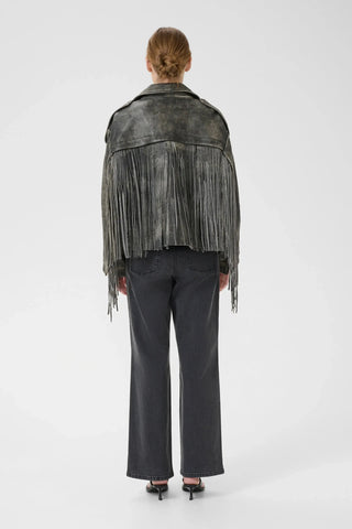  Gestuz Gzjaggy Black Leather Jacket