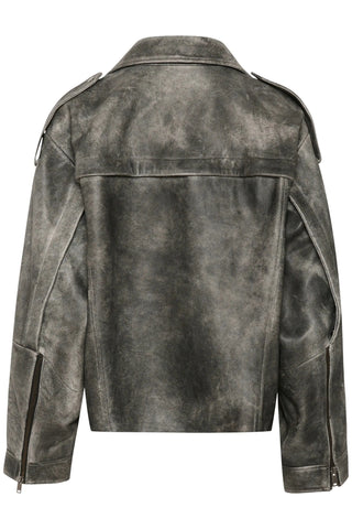  Gestuz Gzjaggy Black Leather Jacket