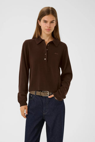  Gestuz Gzmanzi Brown Polo Pullover