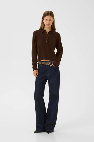  Gestuz Gzmanzi Brown Polo Pullover