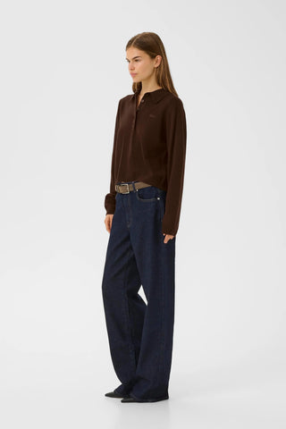  Gestuz Gzmanzi Brown Polo Pullover