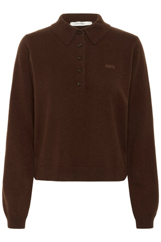  Gestuz Gzmanzi Brown Polo Pullover