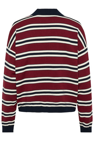  Gestuz Gzpaige Cabernet/skycaptain/egret Long-sleeved Polo