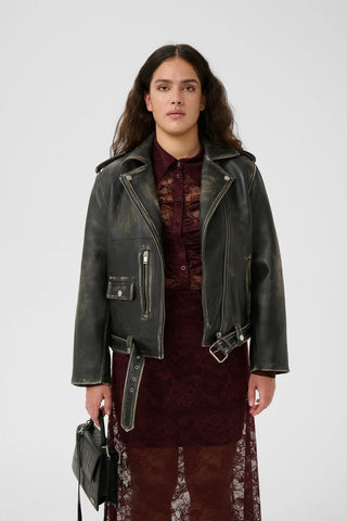  Gestuz Gzrylee Black Leather Jacket