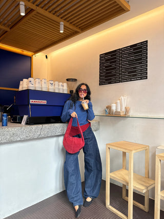  Mas1 Saco Suede Bag Burgundy