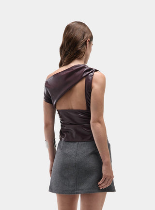  Laagam Ivone Plum Asymmetric Top