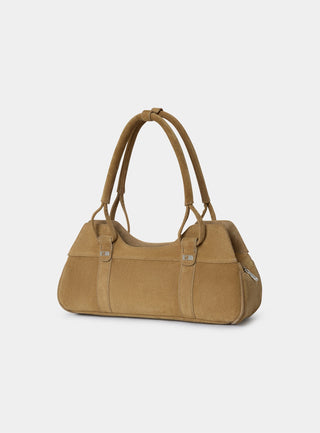  Laagam Jane Camel Suede Bag
