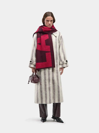  Laagam Damson Plum Logo Scarf