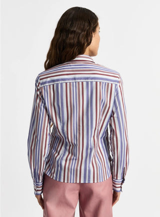  Laagam Liam Blue Striped Ruched Shirt