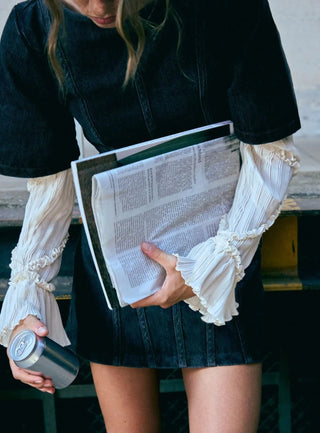  Laagam Petra Ecru Textured Blouse