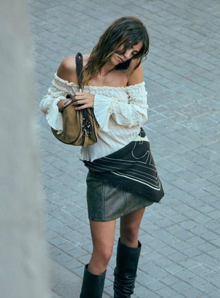  Laagam Petra Ecru Textured Blouse