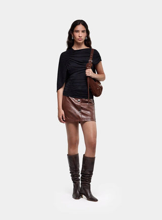  Laagam Aeris Black Draped Top