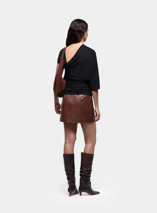  Laagam Aeris Black Draped Top