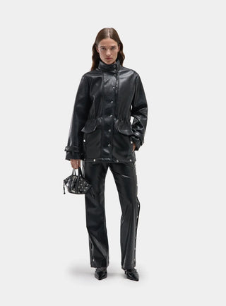  Laagam Berghain Black Long Jacket