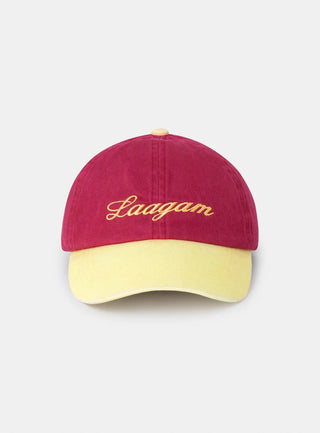  Laagam Bicolor Burgundy Embroidered Logo Cap