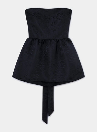  Laagam Cecile Black Strapless Top