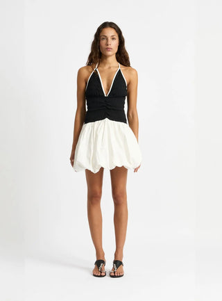  Laagam Chloe Black & White Balloon Short Dress