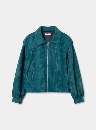  Laagam Cupido Teal Green Bomber Jacket