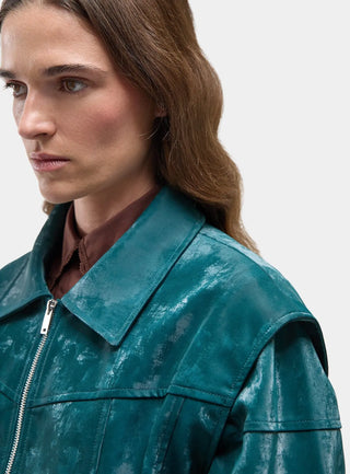  Laagam Cupido Teal Green Bomber Jacket