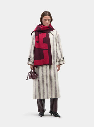  Laagam Damson Plum Logo Scarf