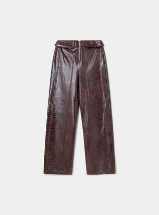  Laagam Horus Burgundy Textured Pants