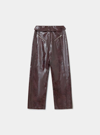  Laagam Horus Burgundy Textured Pants