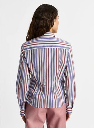  Laagam Liam Blue Striped Ruched Shirt