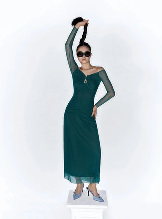 Laagam Naomi Green Tulle Dress
