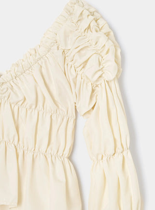  Laagam Sadie Ecru Ruched Blouse