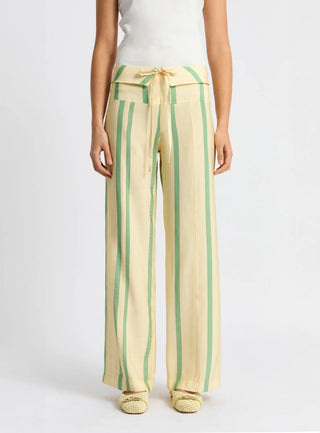  Laagam Tashi Yellow Striped Flow Pants