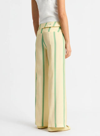 Laagam Tashi Yellow Striped Flow Pants