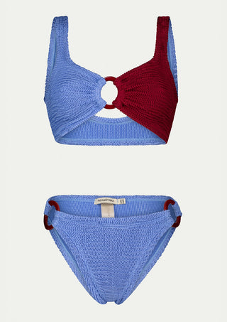  PARAMIDONNA Kari Blue Jean/burgundy Two-piece Swimsuit