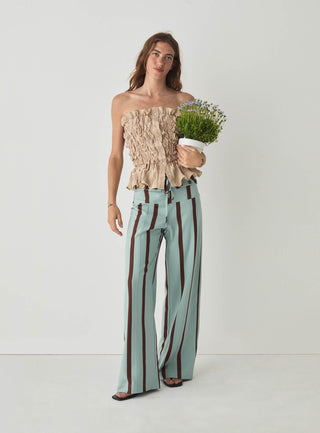  Laagam Susan Sand Strapless Top