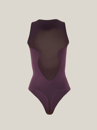  Wolford Bustier String Body Aubergine