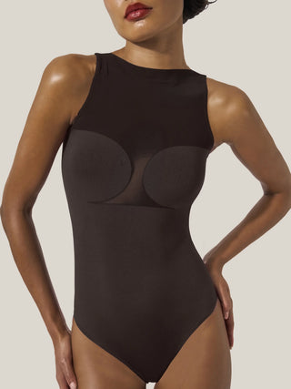  Wolford Bustier String Body Dark Wood